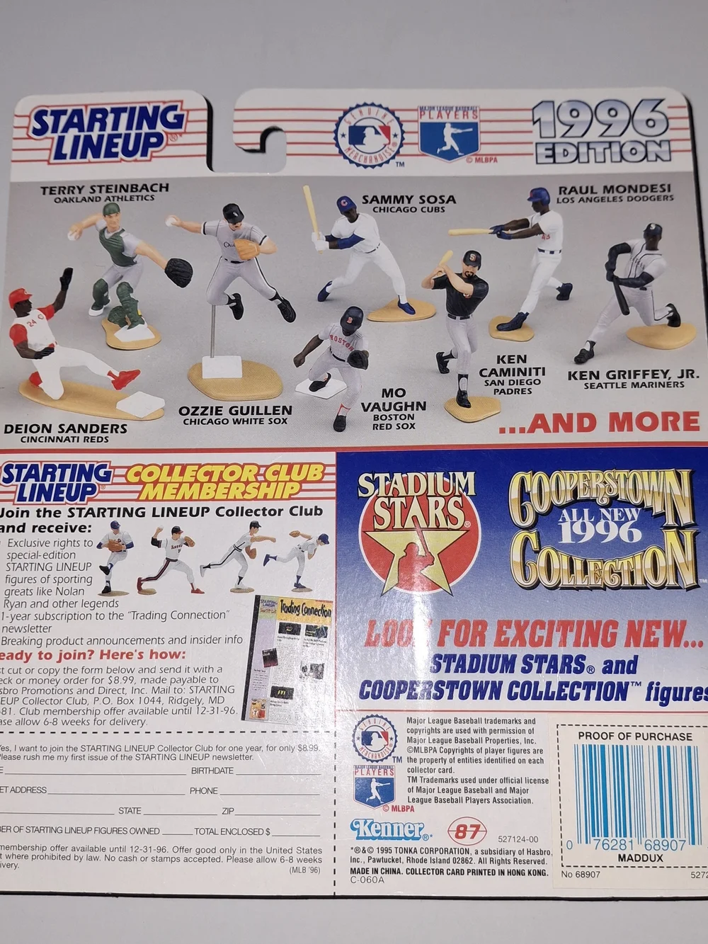 Starting Lineup 1996 Baseball Pitcher Figure - White/Red/Navy